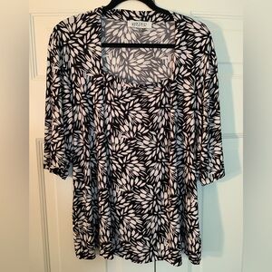 Kasper Square Knit Neck Top